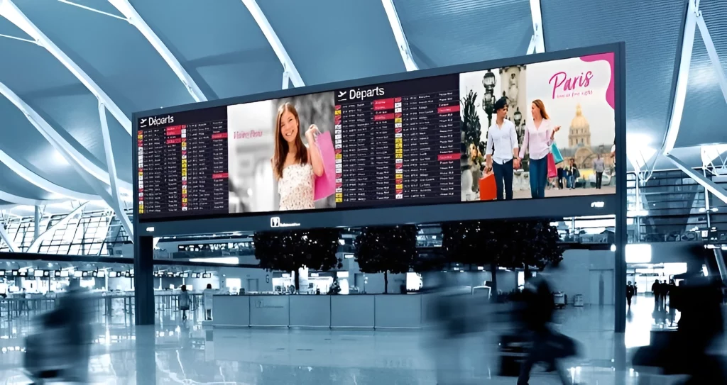 Aéroports | Mur LED | Affichage LED interieur | Module LED | Ageda Communication