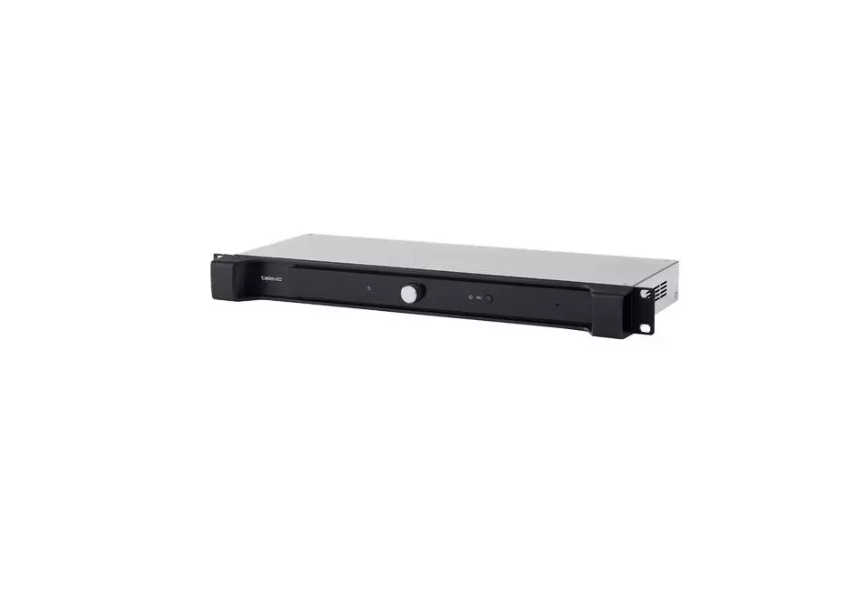 Serveur audiovisuel Televic Plixus AE-R pour systèmes de conférence.