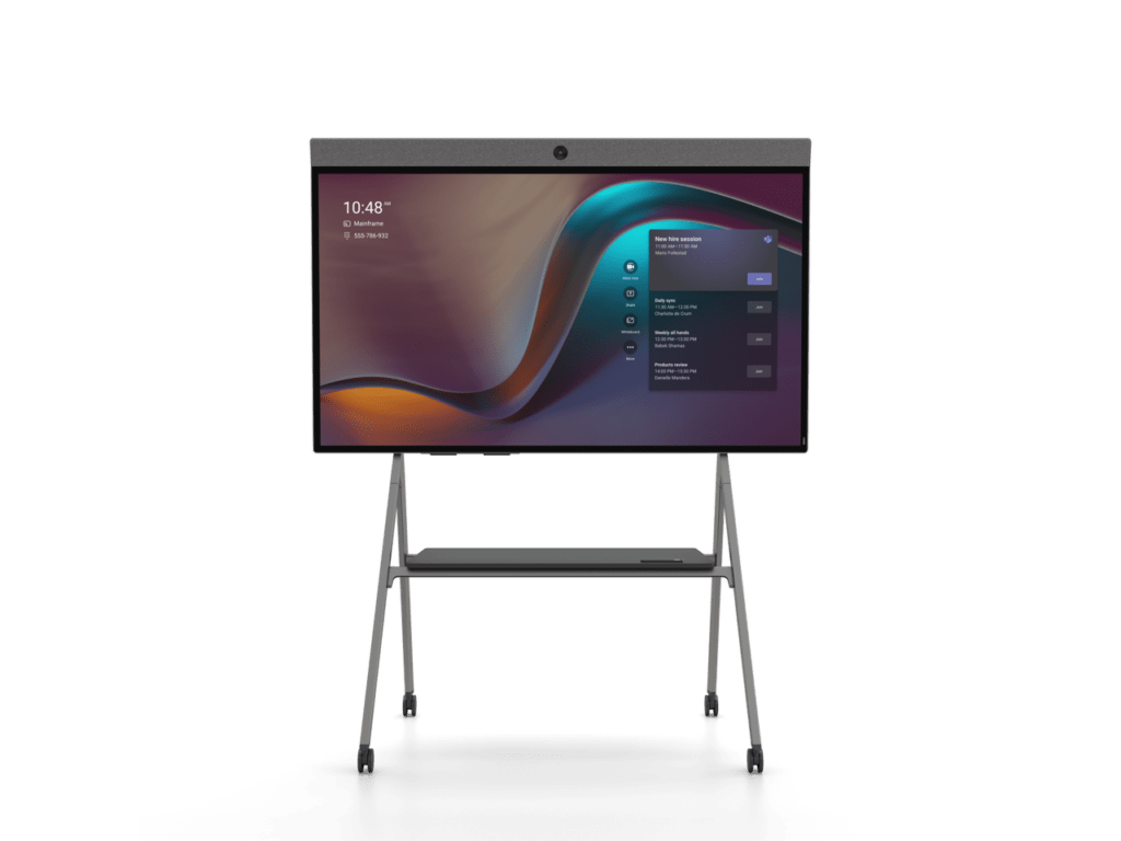 Neat Board installé dans une salle de réunion pour collaboration Teams ou Zoom.